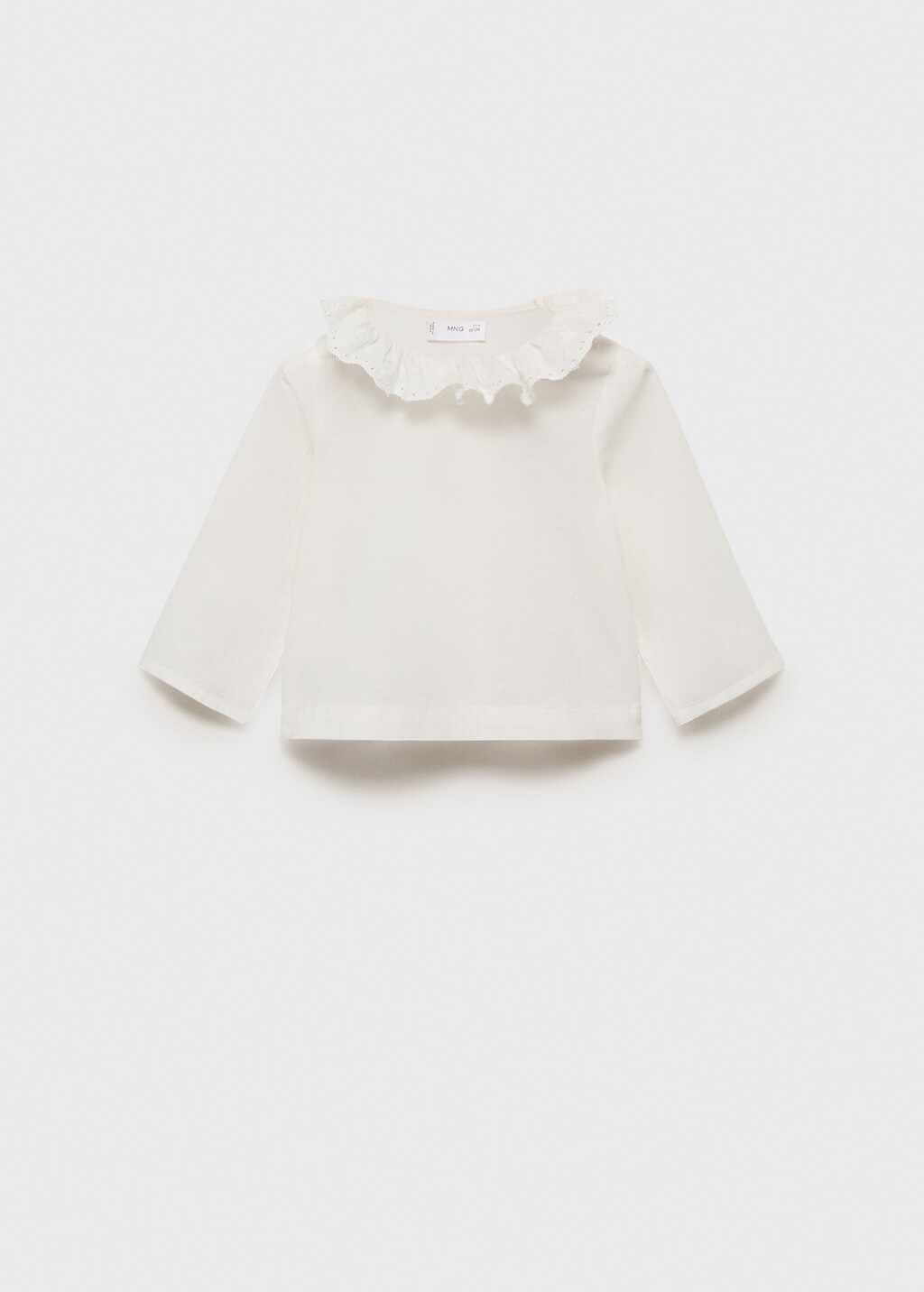 Cotton babydoll neck blouse