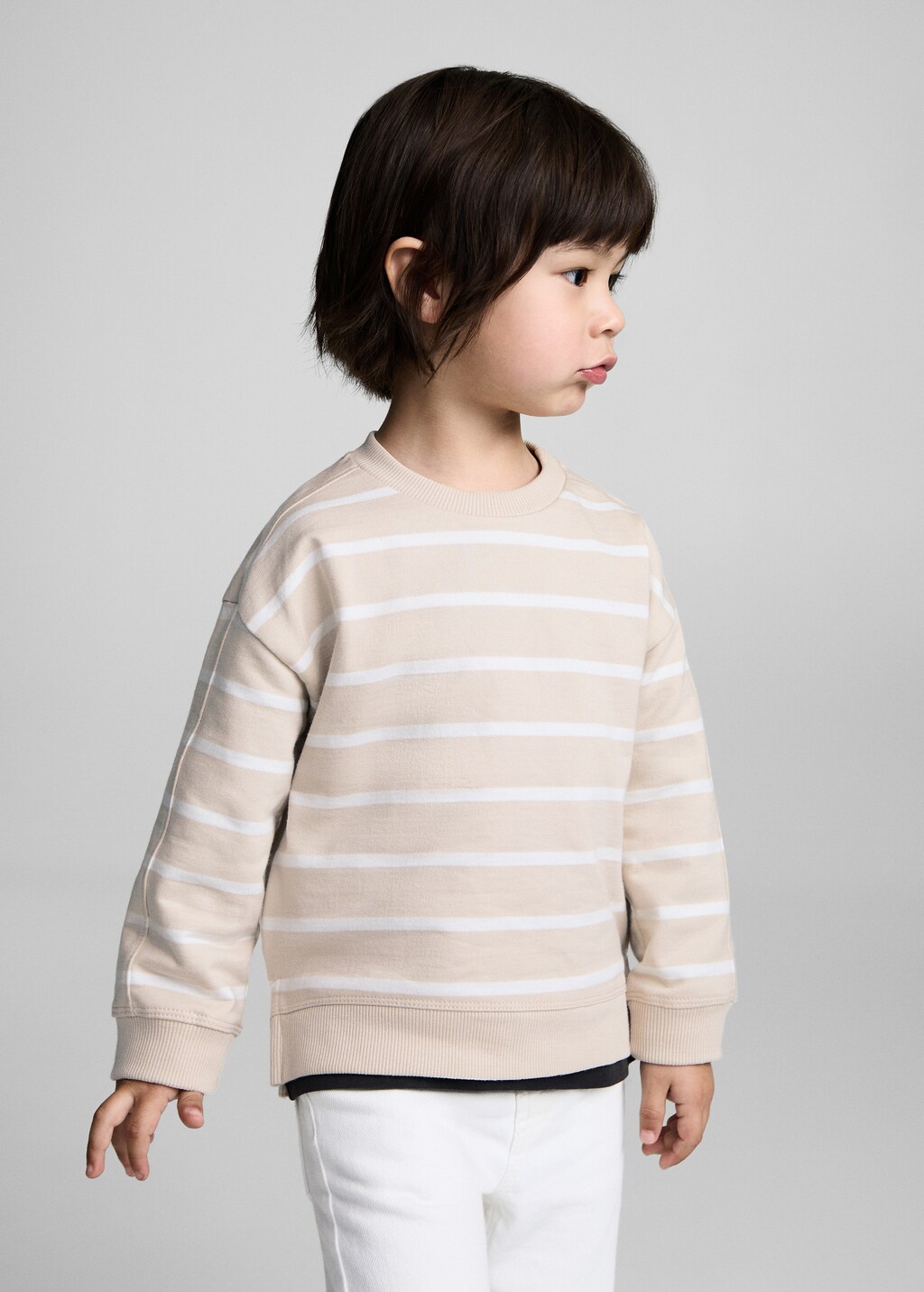Striped cotton-blend sweatshirt