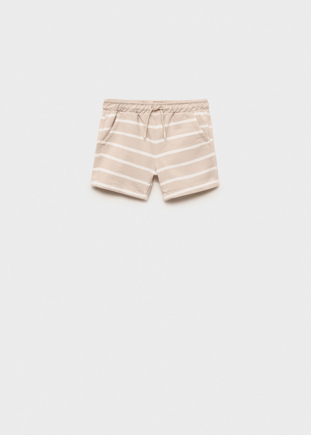 Striped bermuda shorts with drawstring
