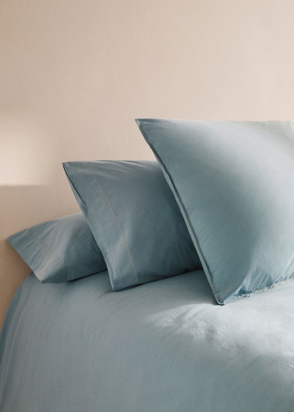 Children's washed cotton double-stitched pillowcase 50x75 cm