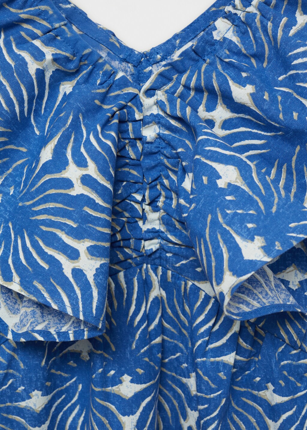 Printed dress with ruffled sleeves 5 Printed dress with ruffled sleeves