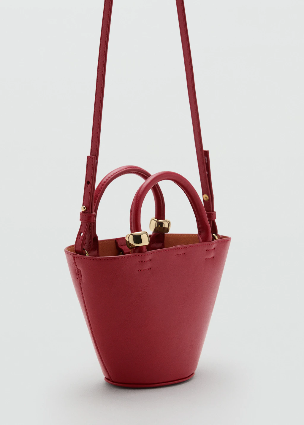 Mini shopper bag with metallic detail 3 Mini shopper bag with metallic detail