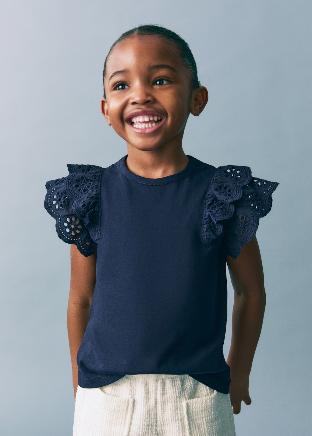 Frills cotton t-shirt