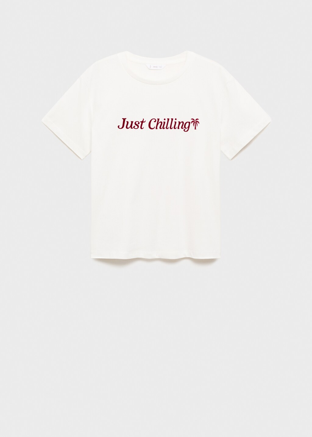 Flocked t-shirt with message 7 Flocked t-shirt with message