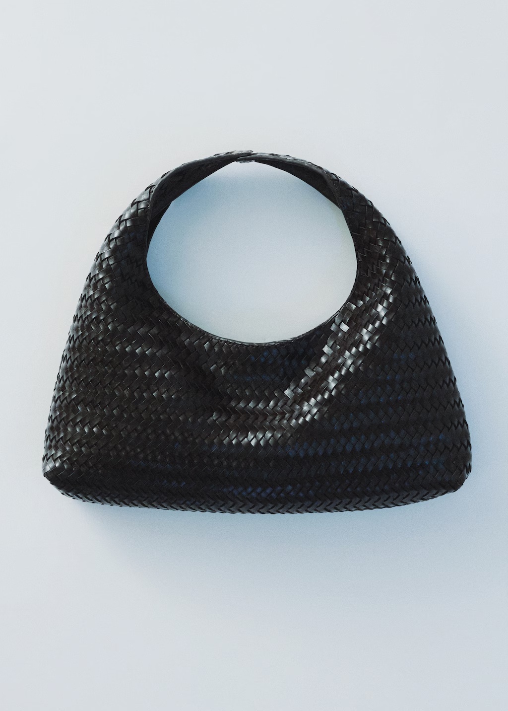 Mini braided leather bag