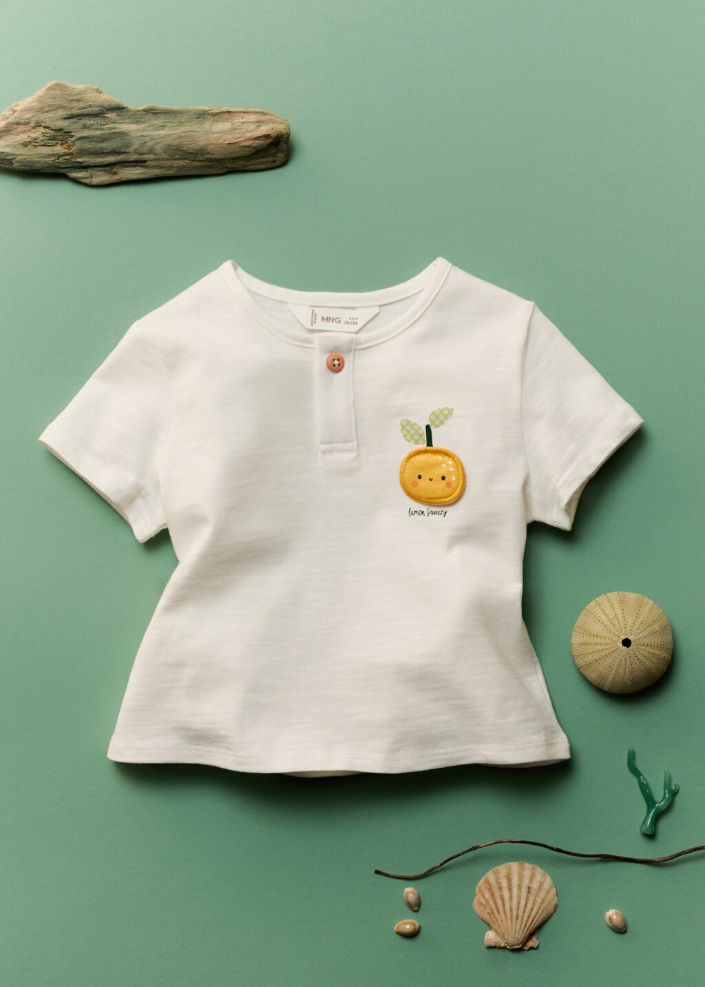 Embossed cotton t-shirt