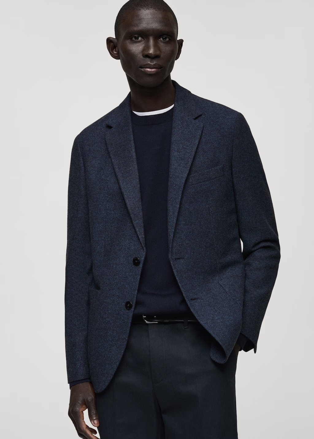 Slim fit wool blend blazer