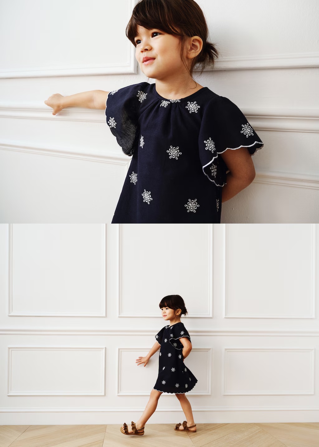Embroidered detail dress