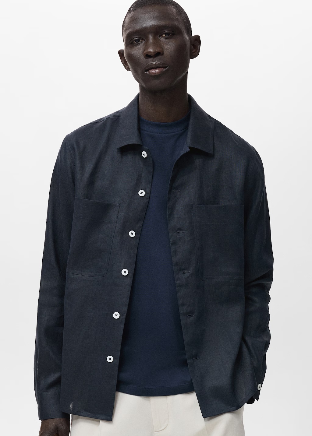 100% linen lightweight overshirt