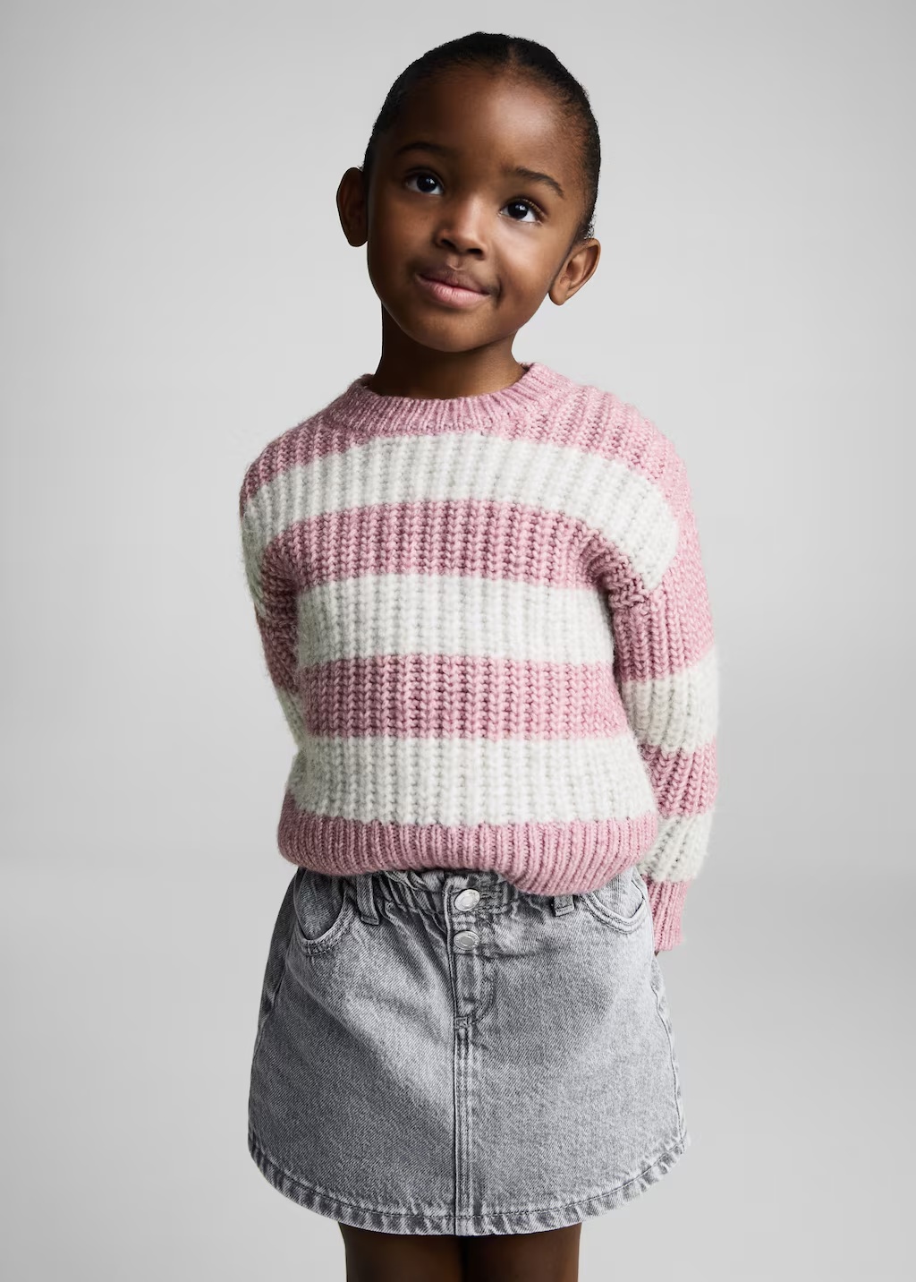 Striped rib sweater