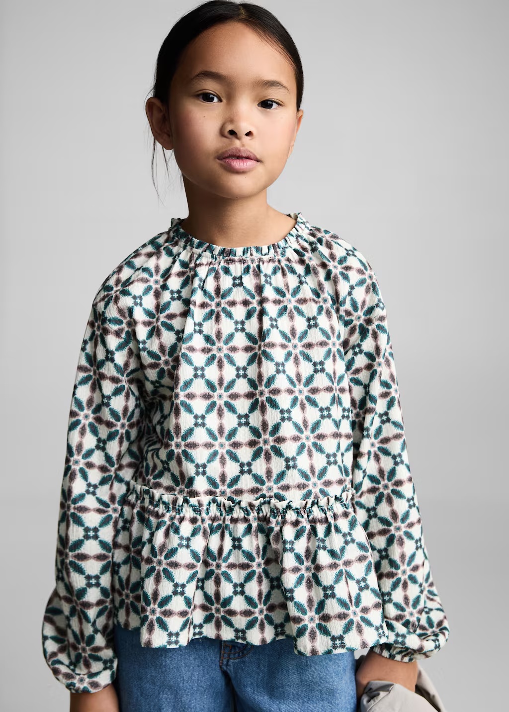 Geometric print blouse