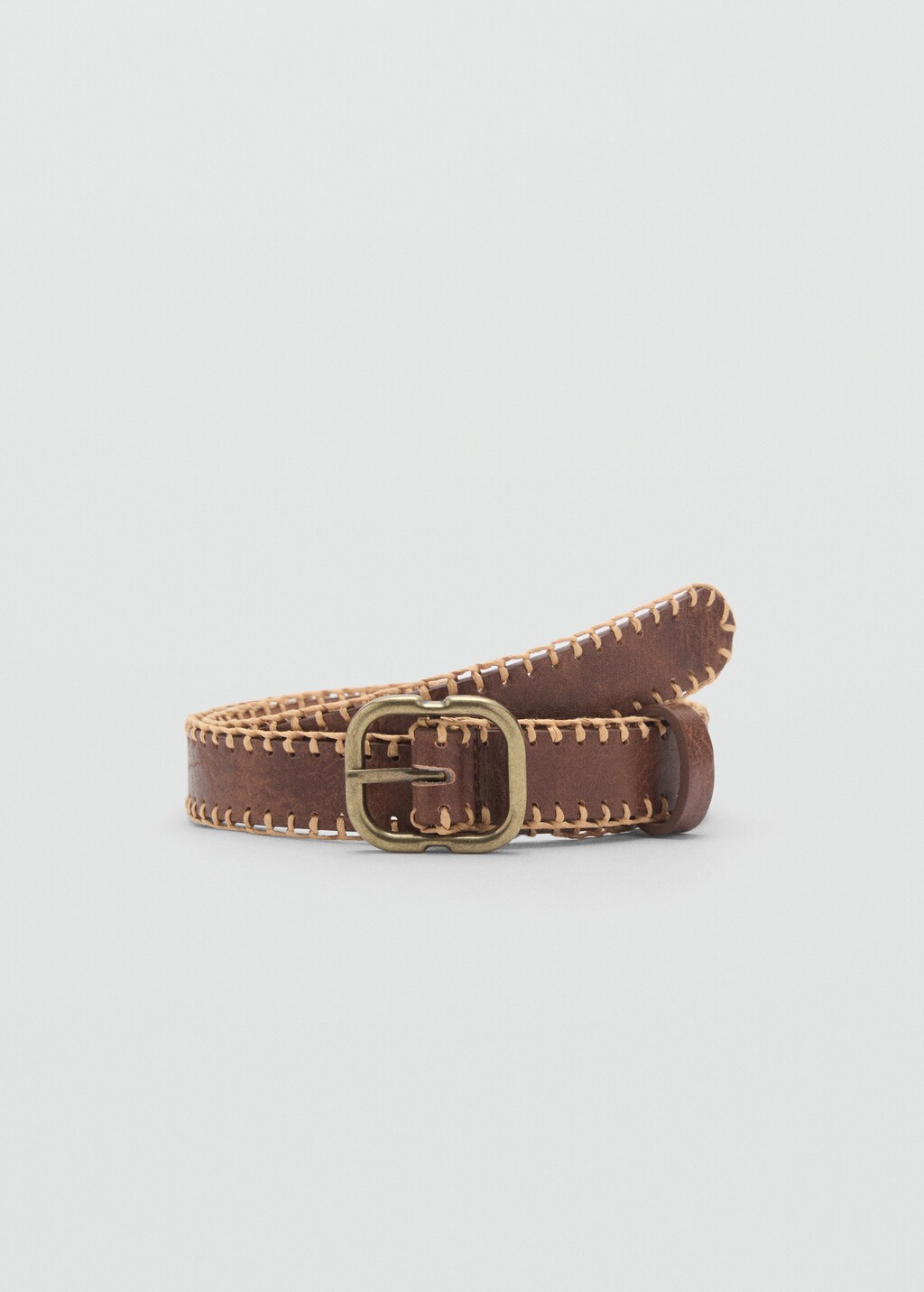 Belt with decorative stitching