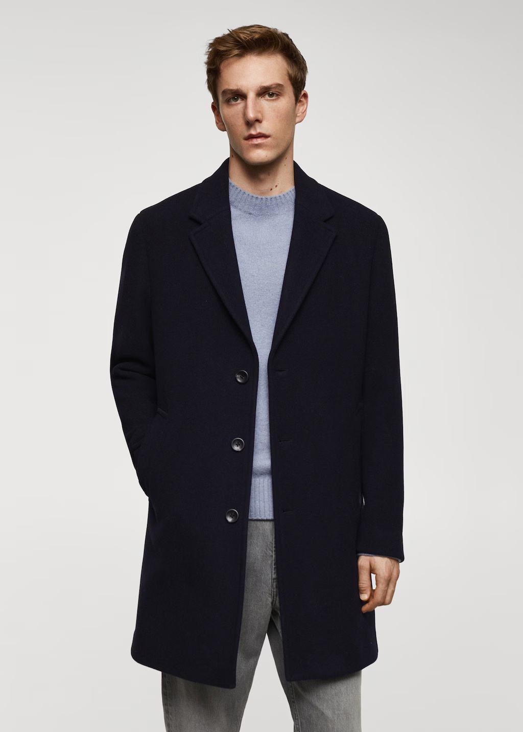 Lightweight recycled wool coat
