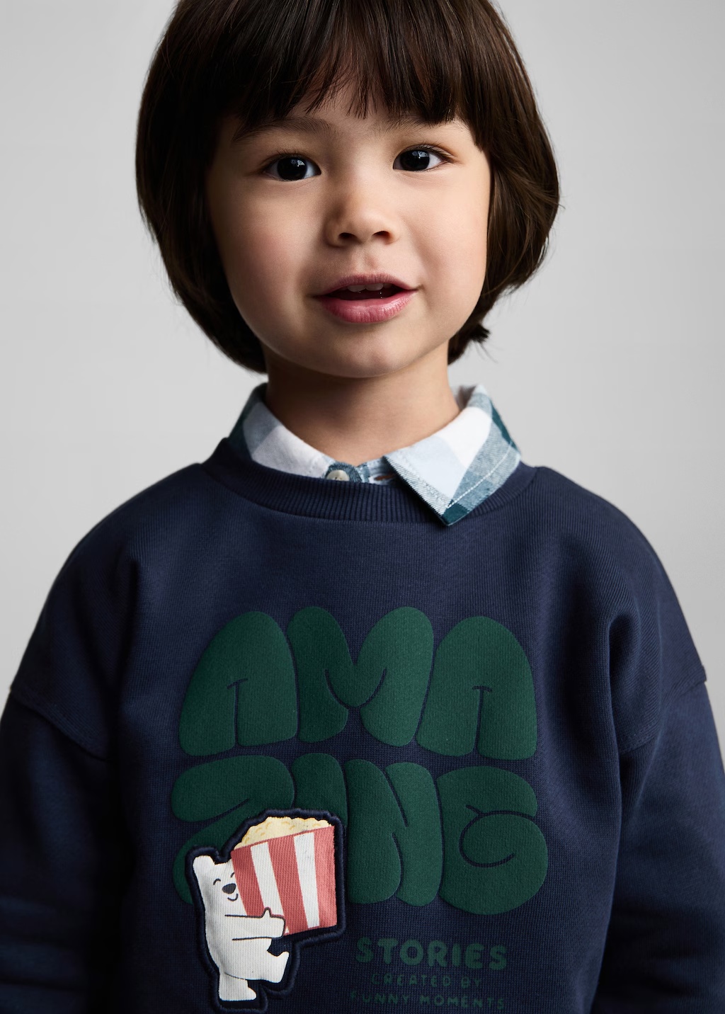 Printed embossed sweatshirt