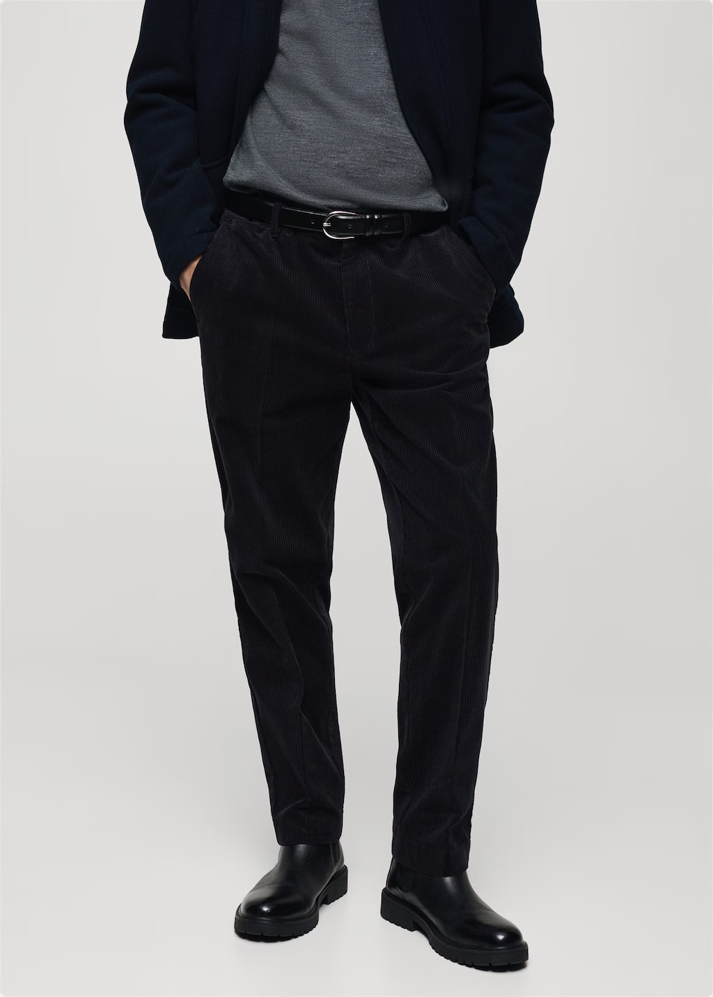 Corduroy regular-fit pants