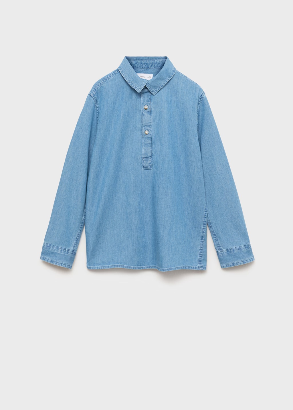 Denim shirt with polo collar 5 Denim shirt with polo collar