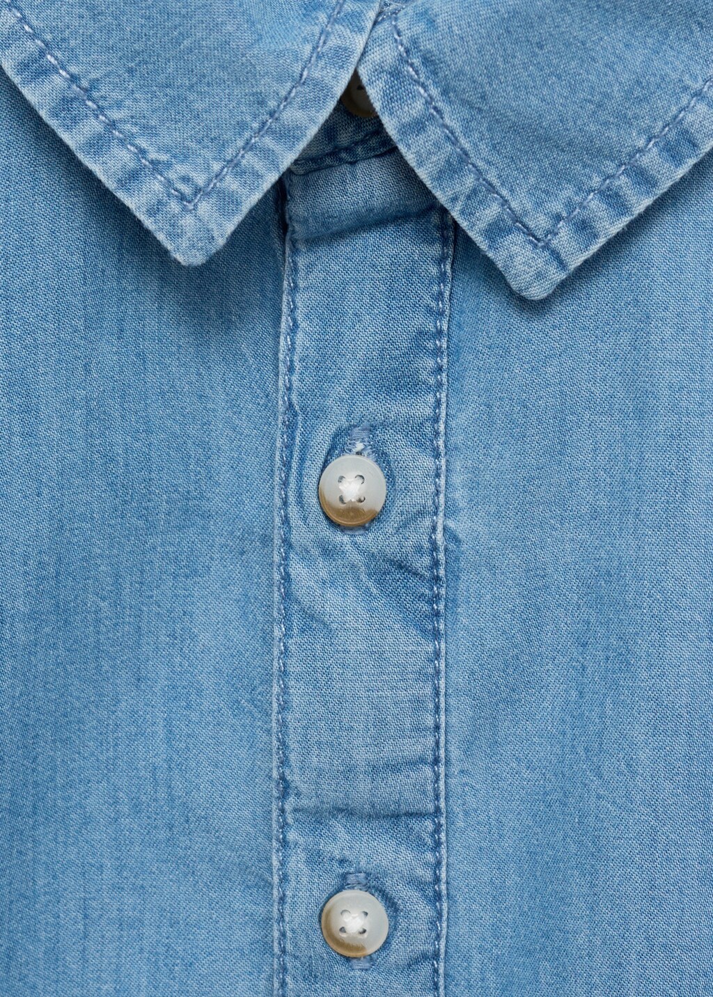 Denim shirt with polo collar 6 Denim shirt with polo collar