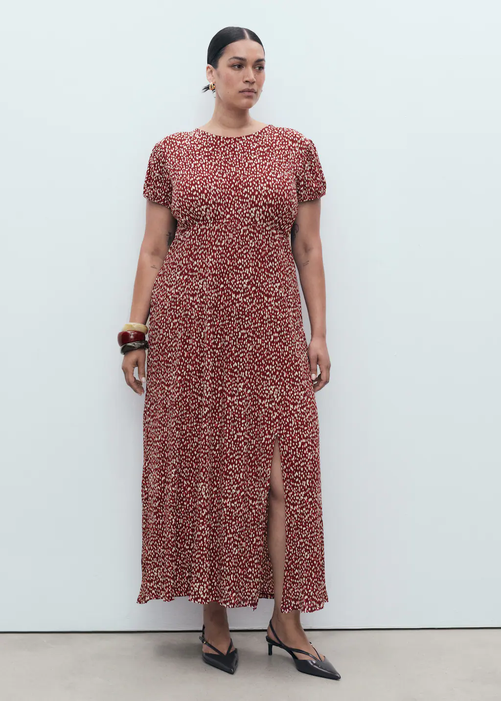 Printed dress with side opening 6 Printed dress with side opening