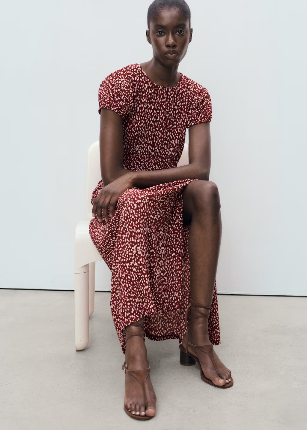 Printed dress with side opening 9 Printed dress with side opening