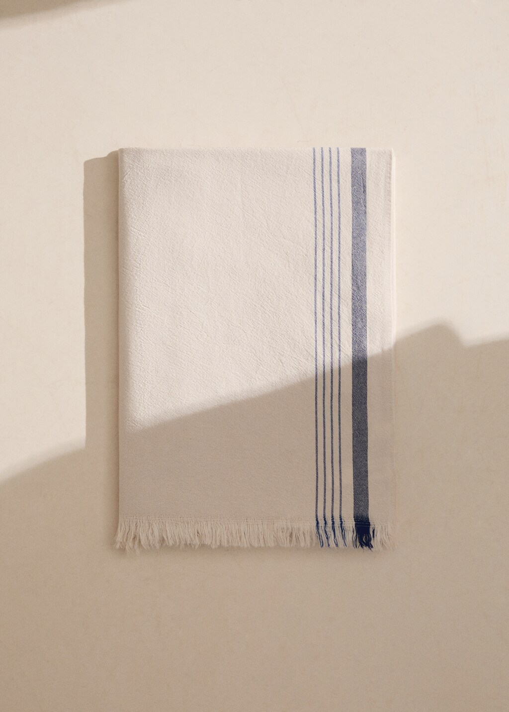 Fringed multi-striped sarong towel