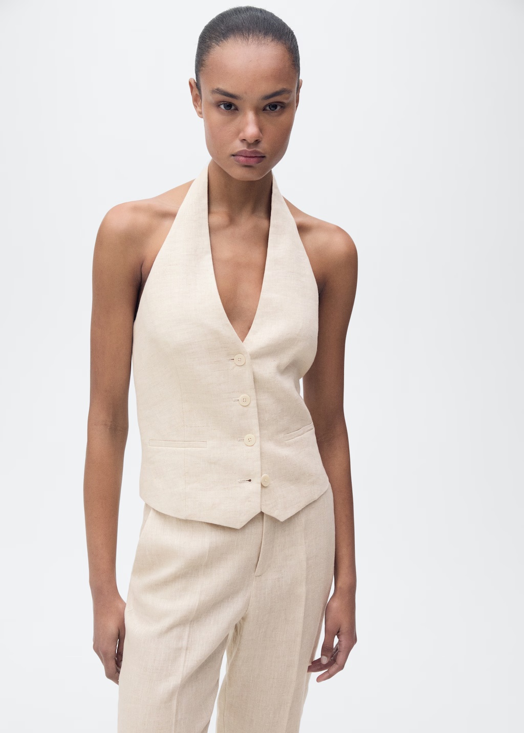Linen suit waistcoat