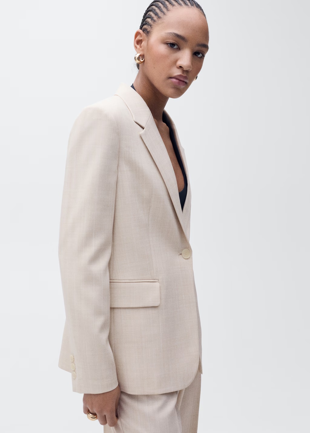 Structured suit jacket