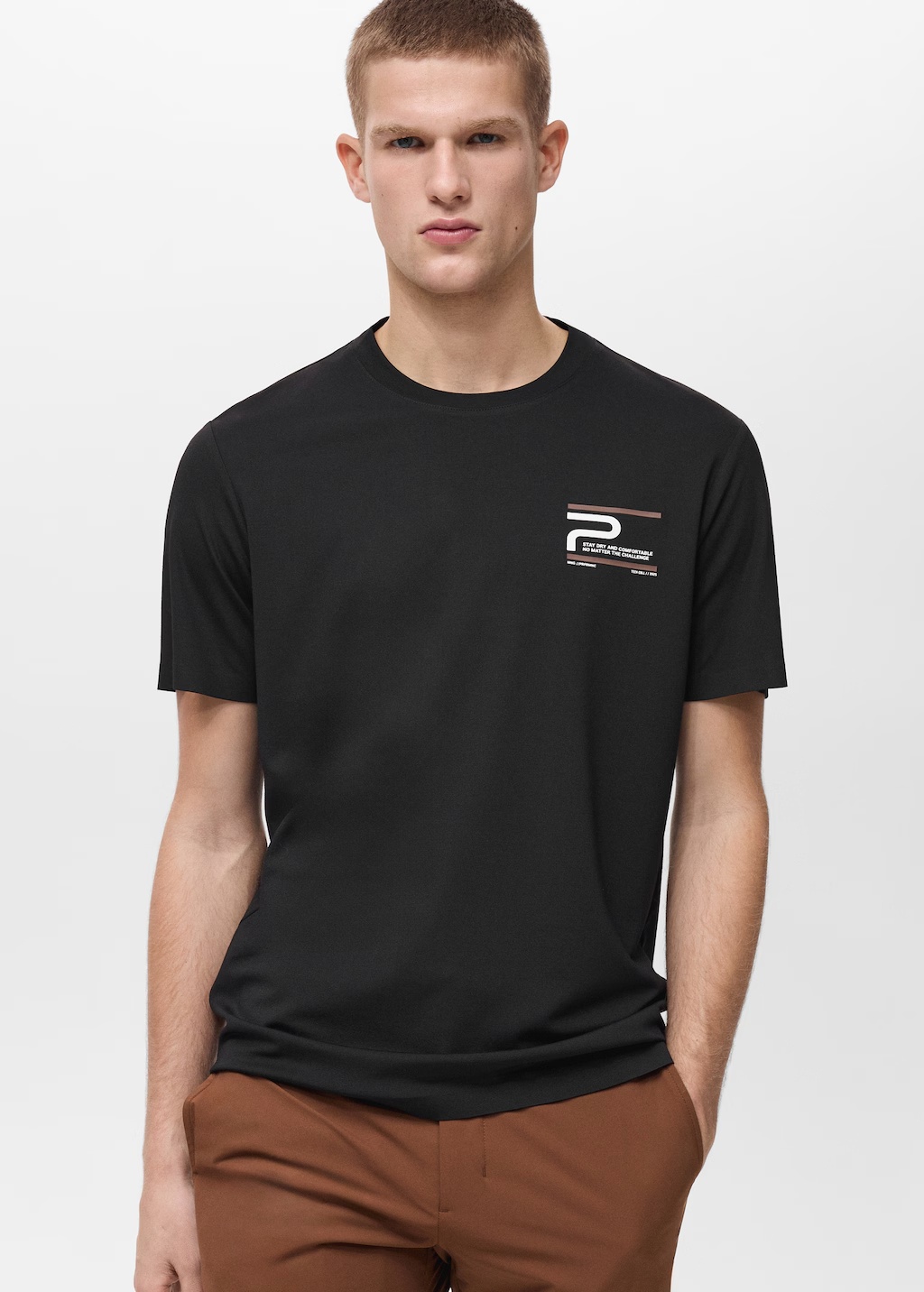 COOLMAX? slim-fit printed t-shirt
