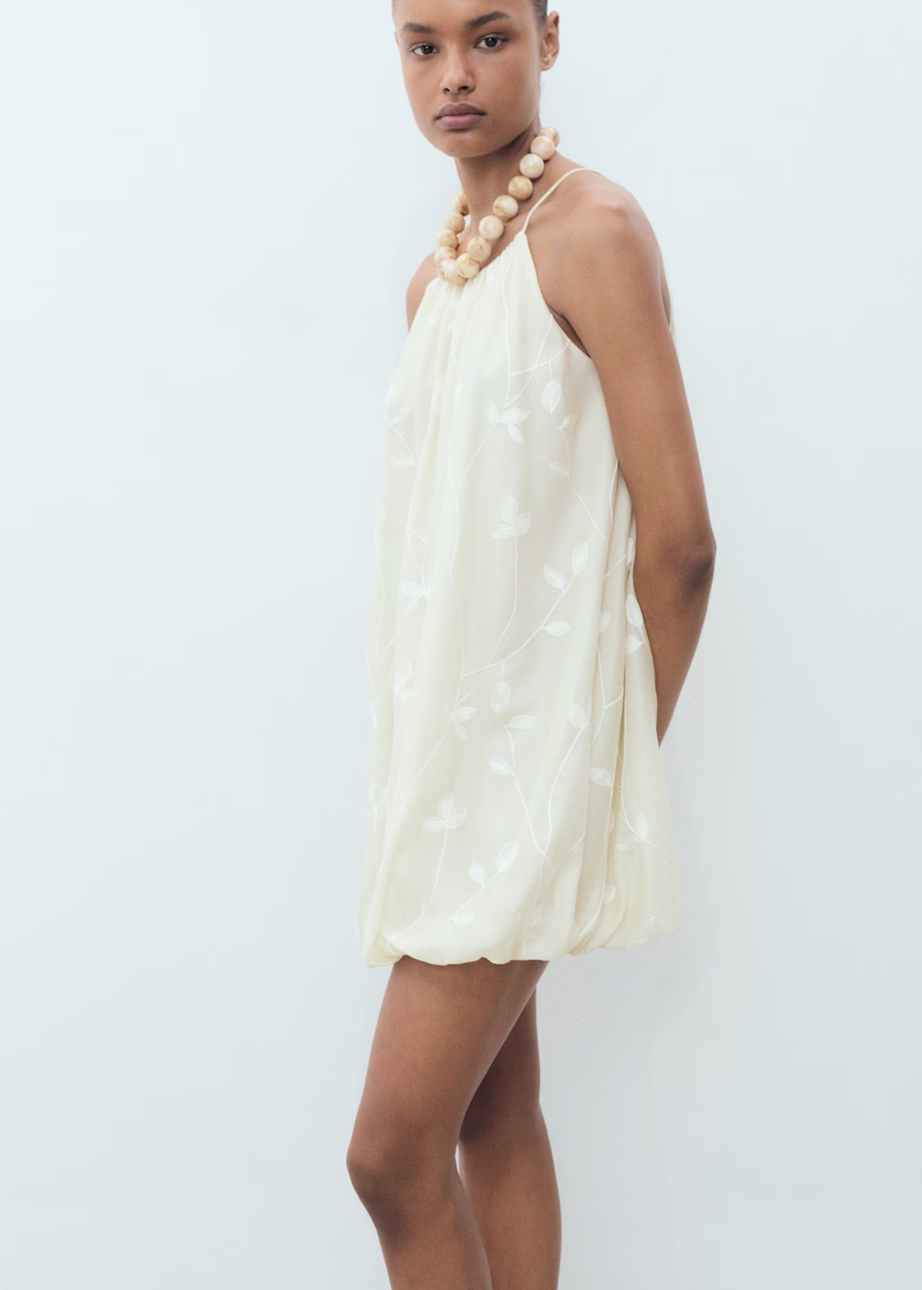Balloon halter dress