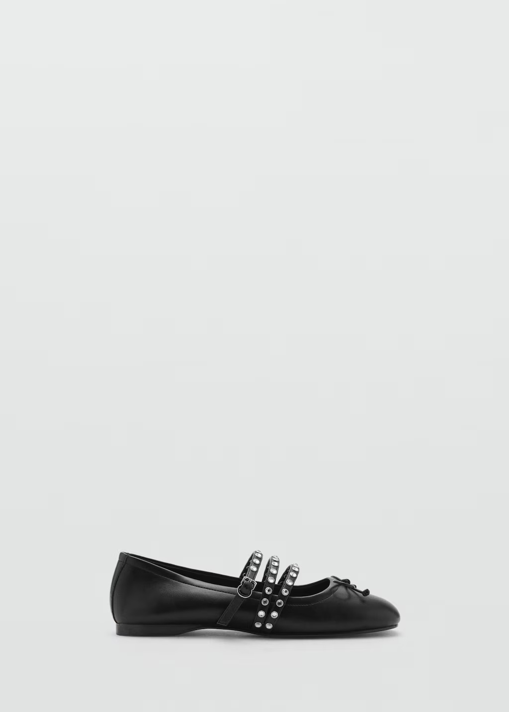 Studded ballet flats with straps