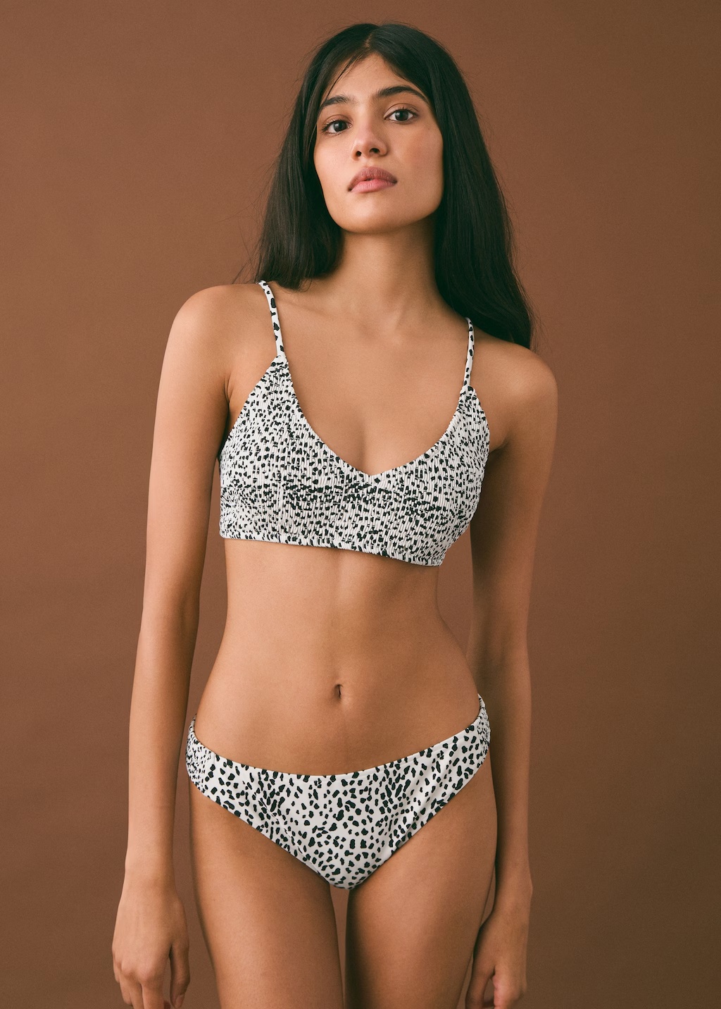 Animal-print bikini