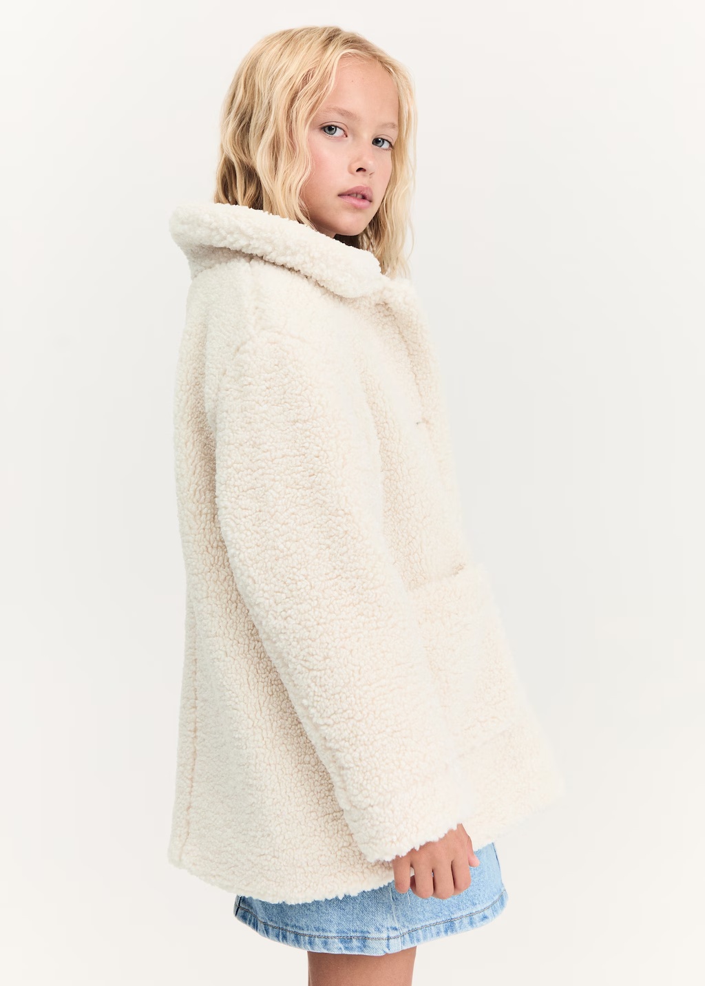 Shearling-effect coat