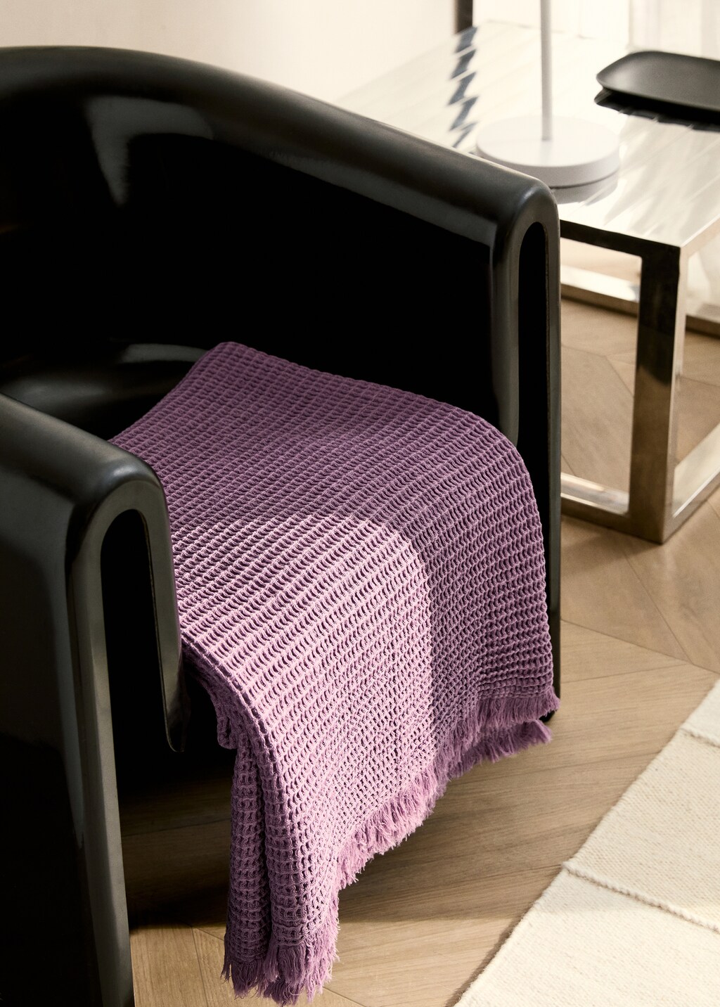 Cotton waffle blanket