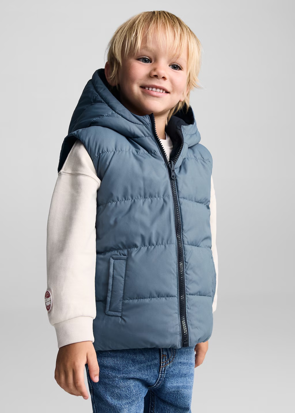 Reversible quilted gilet