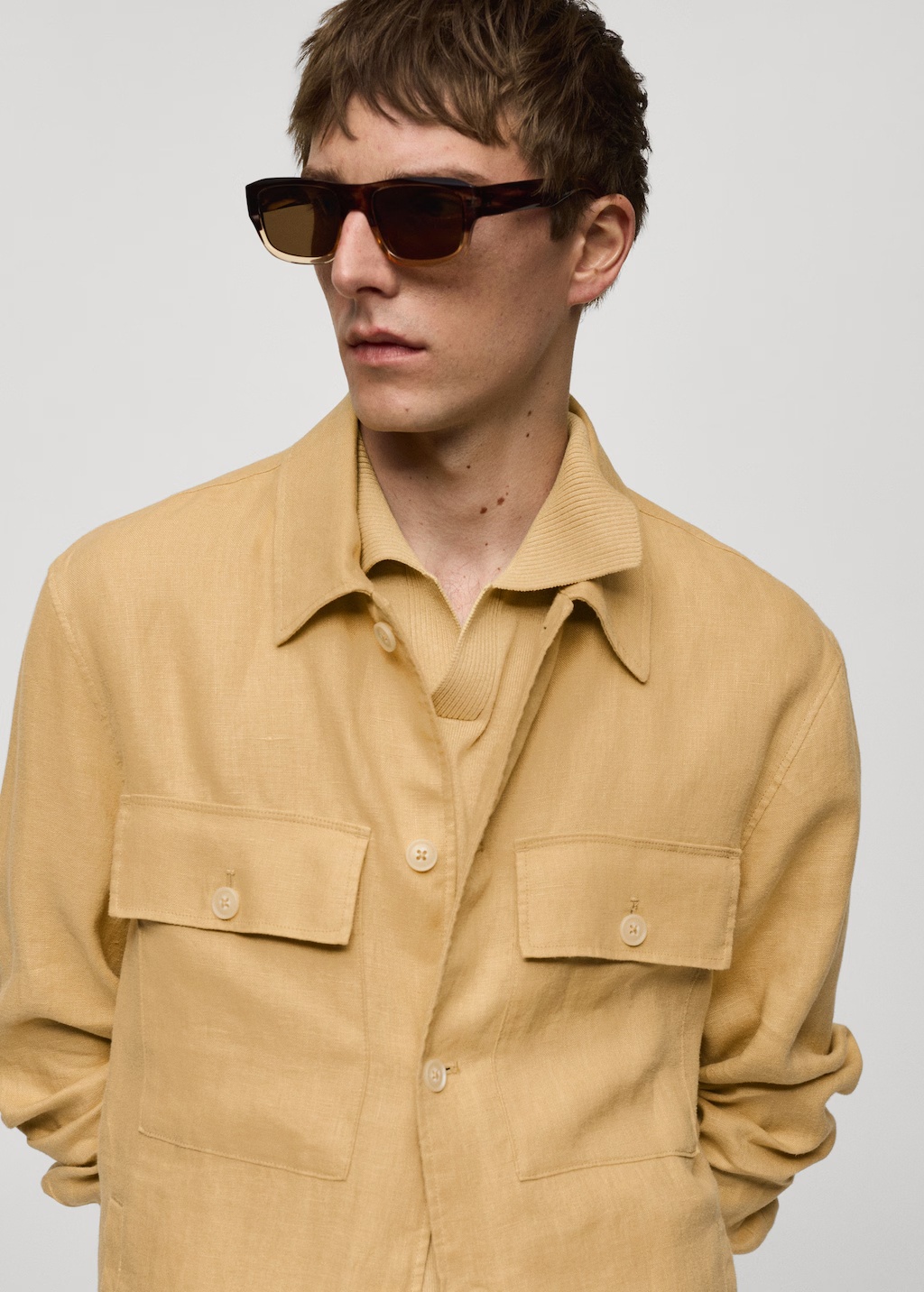 100% linen overshirt with pockets 5 100% linen overshirt with pockets