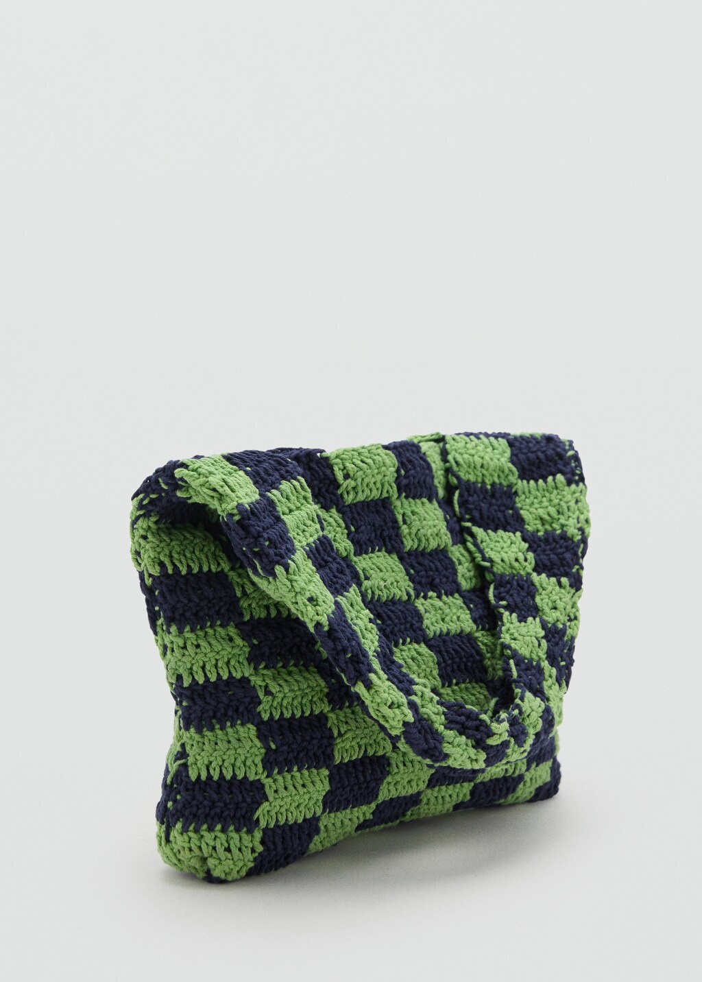 Check crochet bag