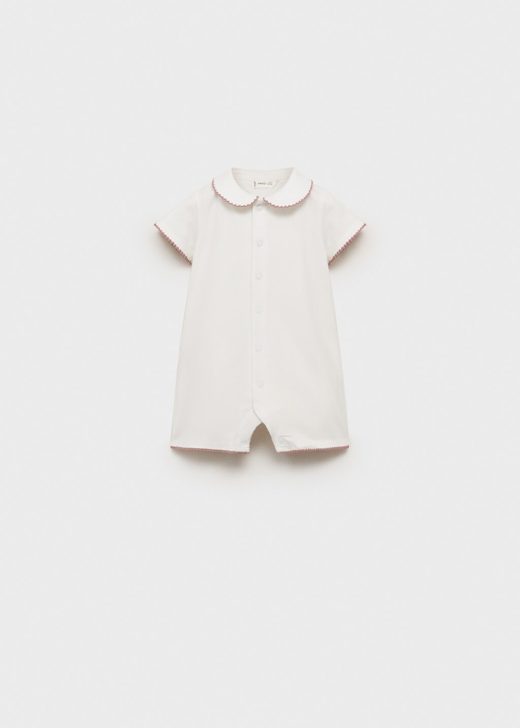 Babydoll-neck bodysuit pyjamas
