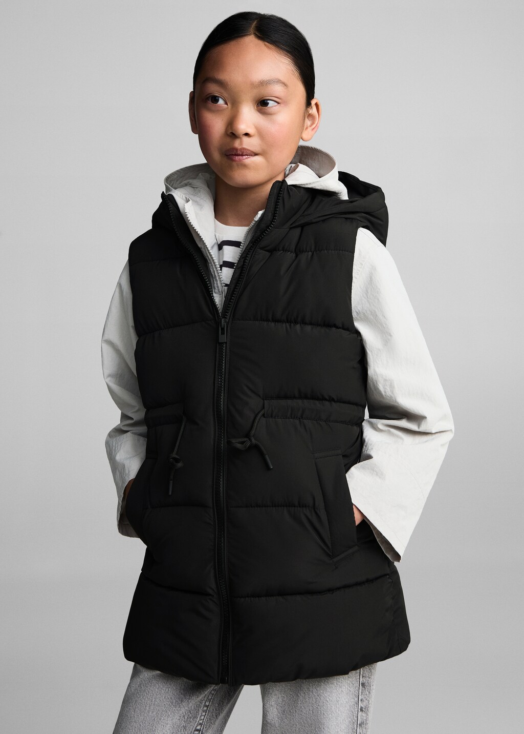 Long quilted gilet