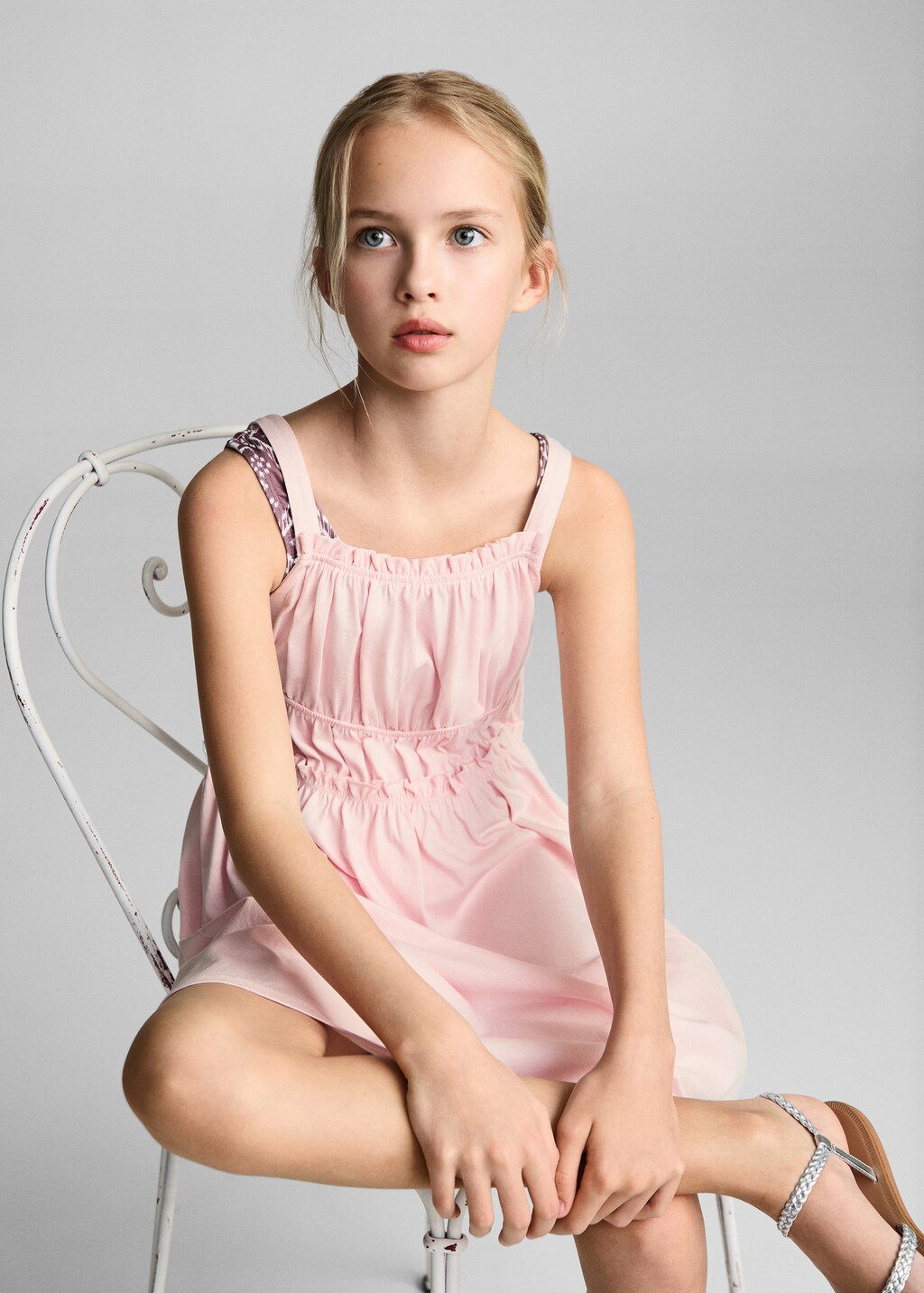 Ruched straps dress