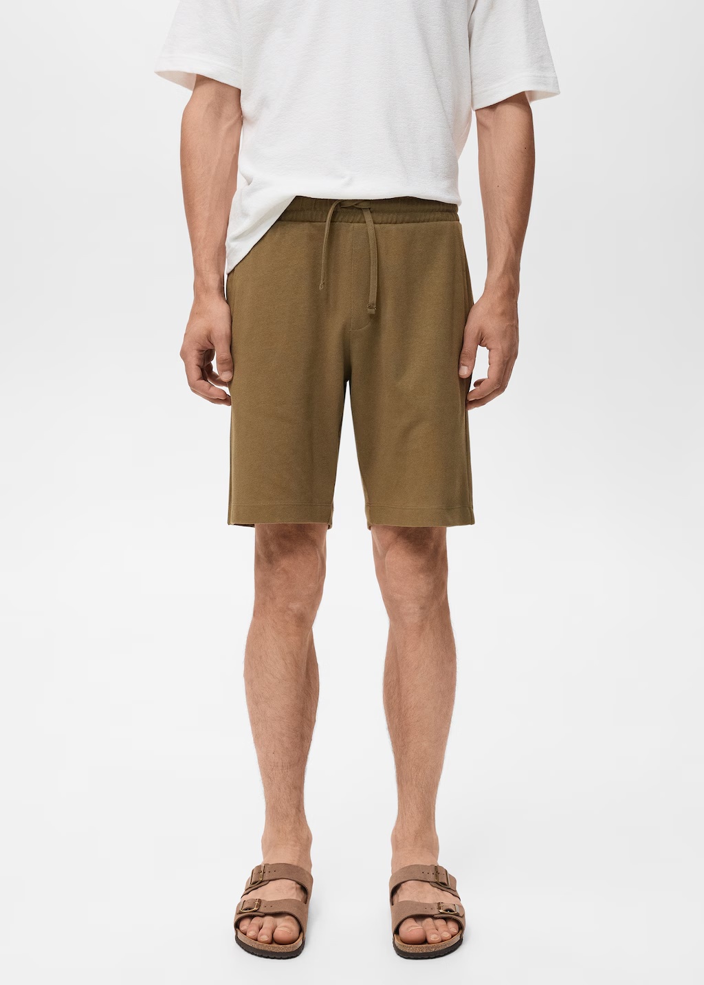 100% cotton bermuda shorts with drawstring