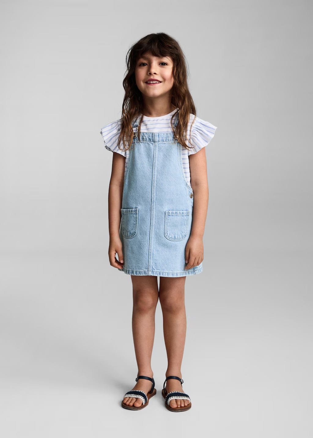 Short denim pinafore 3 Short denim pinafore