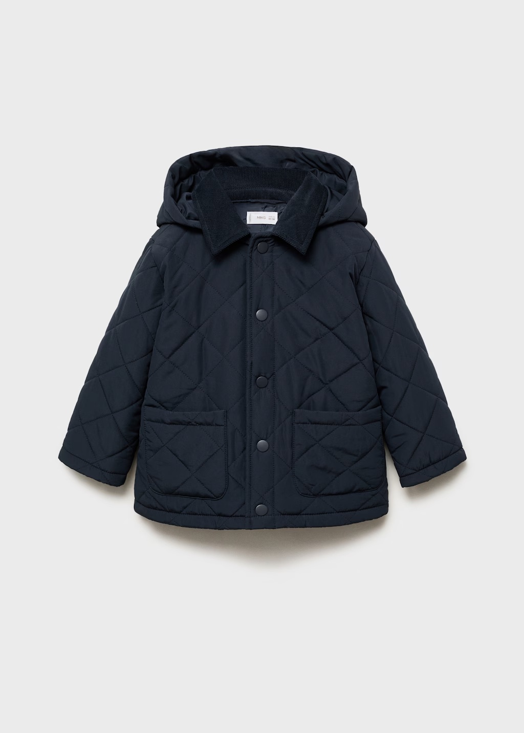 Quilted anorak with shirt collar