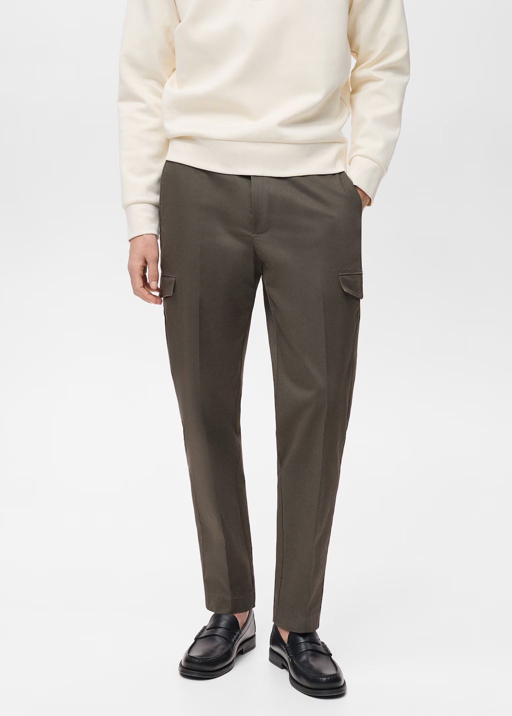 Regular-fit cotton cargo pants