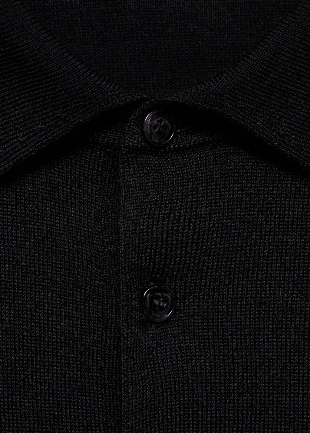 100% wool knitted polo sweater