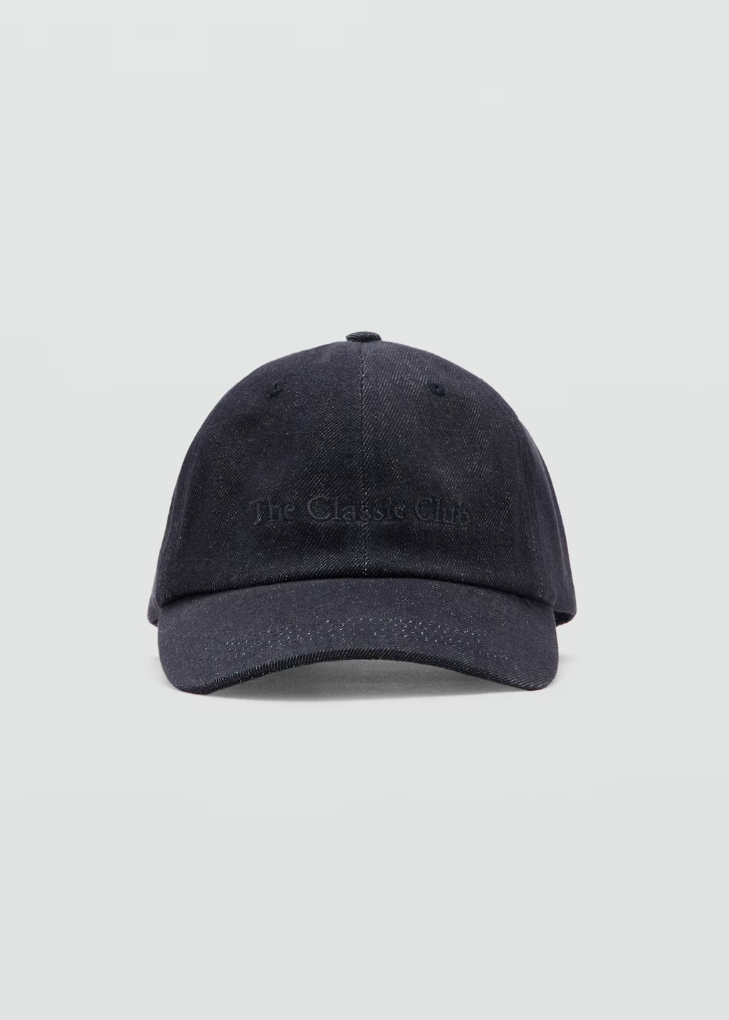 Cotton cap with embroidered slogan