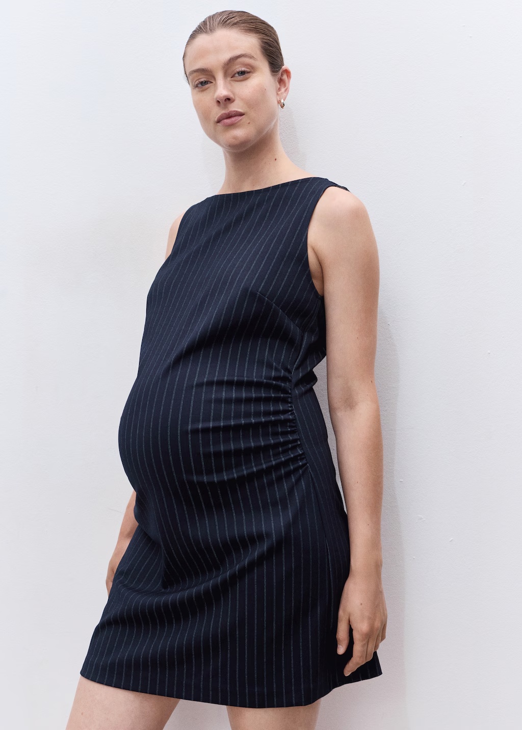 Short pinstripe dress