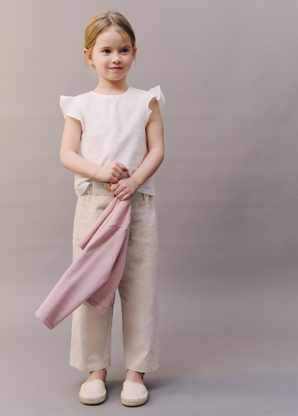 Linen-blend pants