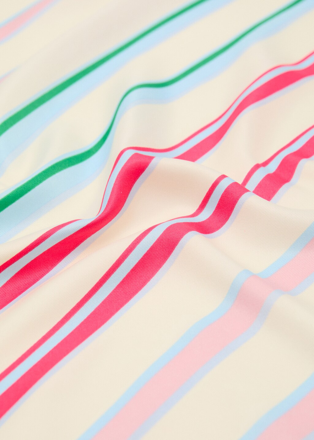 Combined striped printed scarf