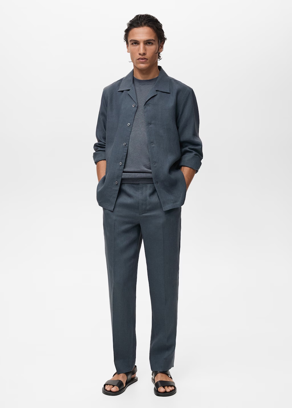 100% linen bowling-collar shirt 3 100% linen bowling-collar shirt