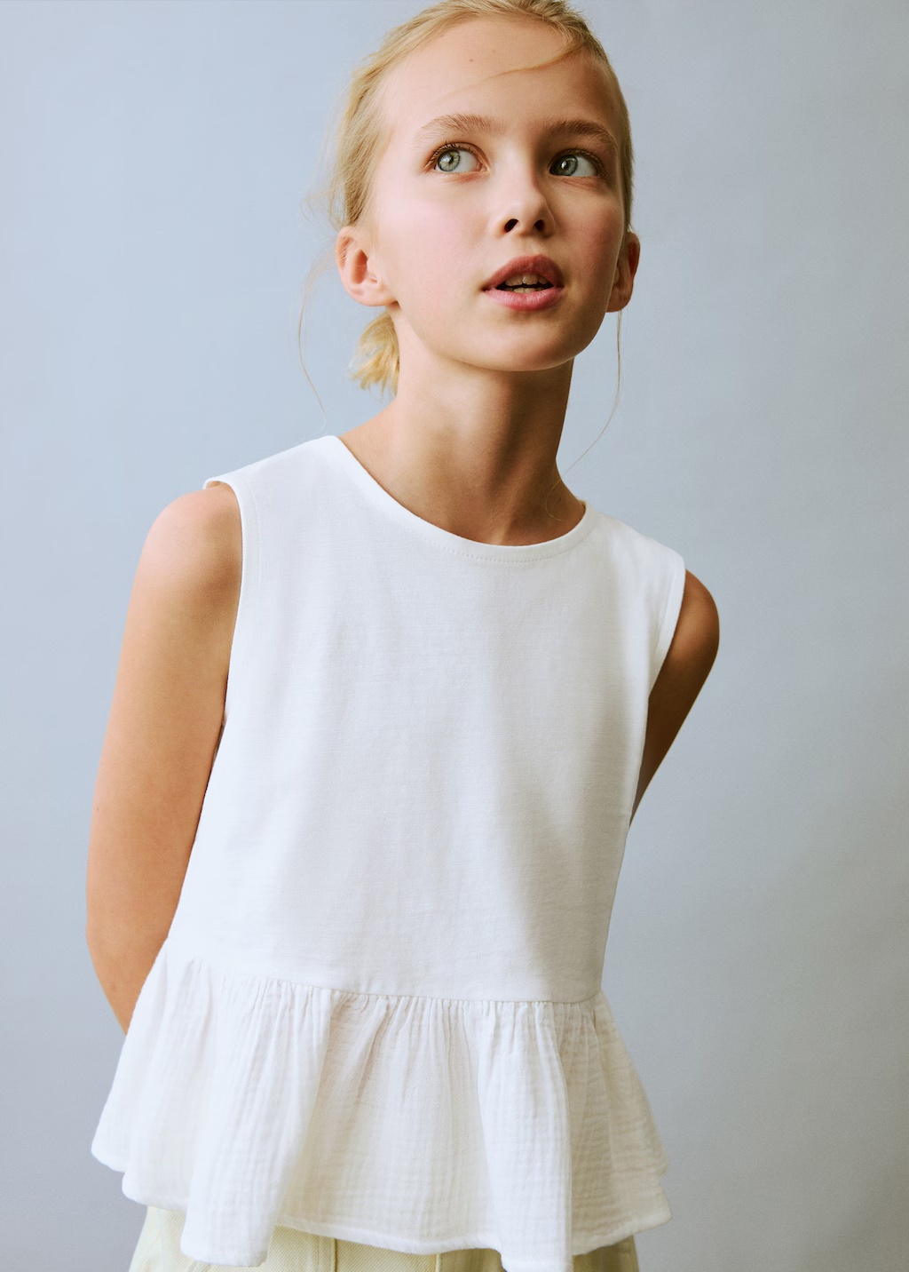 Bow ruffle T-shirt