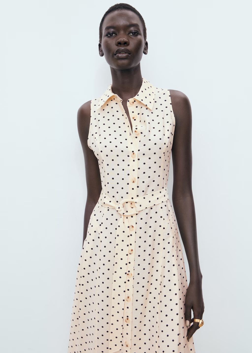 Polka dot shirt dress